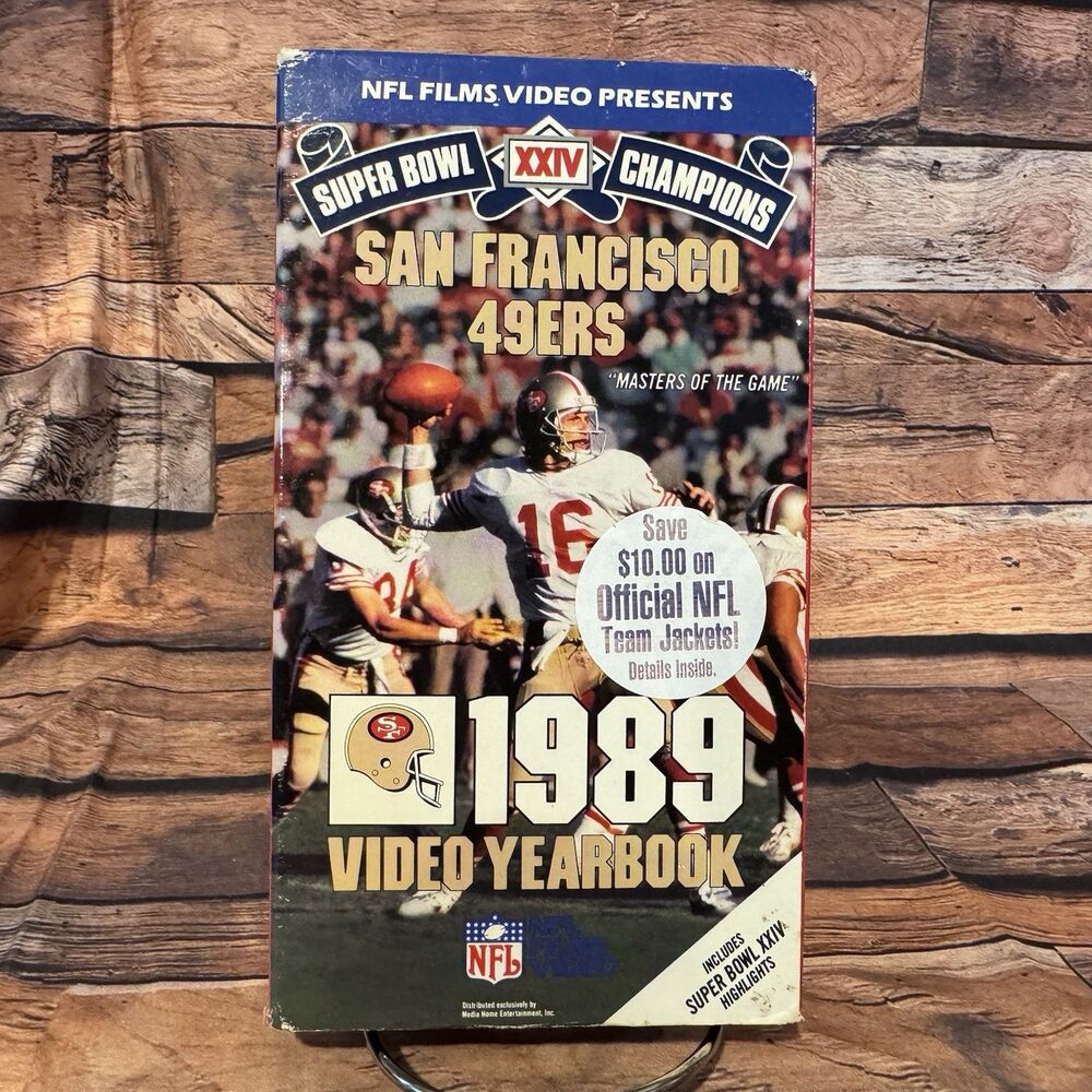 SF 49ers 1989 NFL Films Video Yearbook Super Bowl XXIV Champions VHS Joe Montana